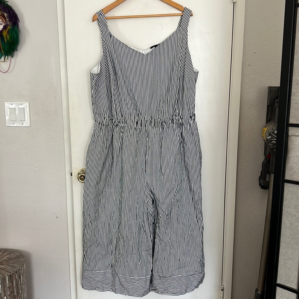 Lane Bryant Striped Jumpsuit sz 24 NWT